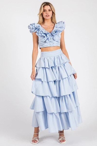 Ruffle Frill Skirt Set