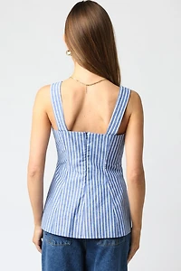 Blue & White Stripe Top