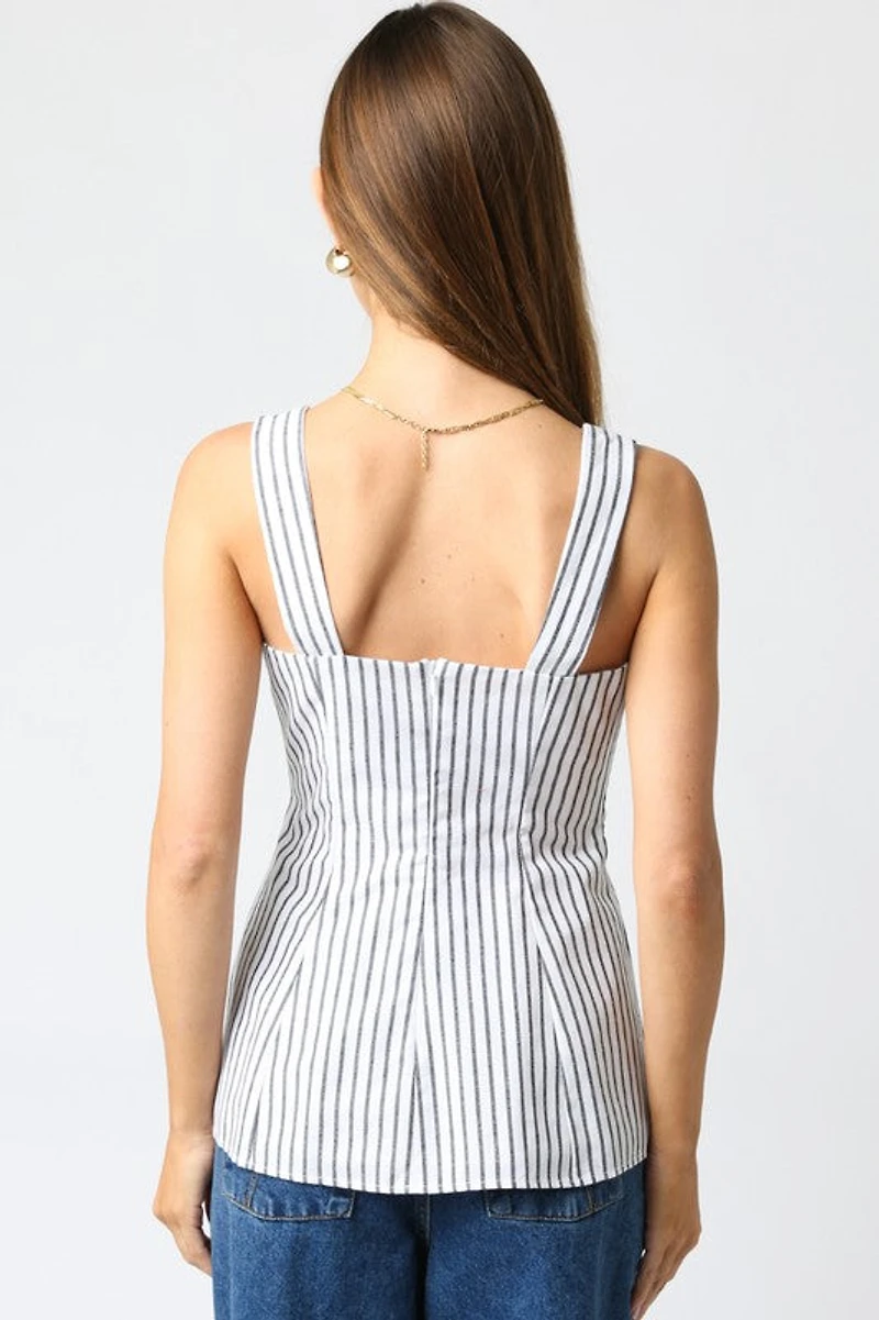 Black & White Stripe Top