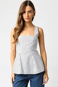 Black & White Stripe Top