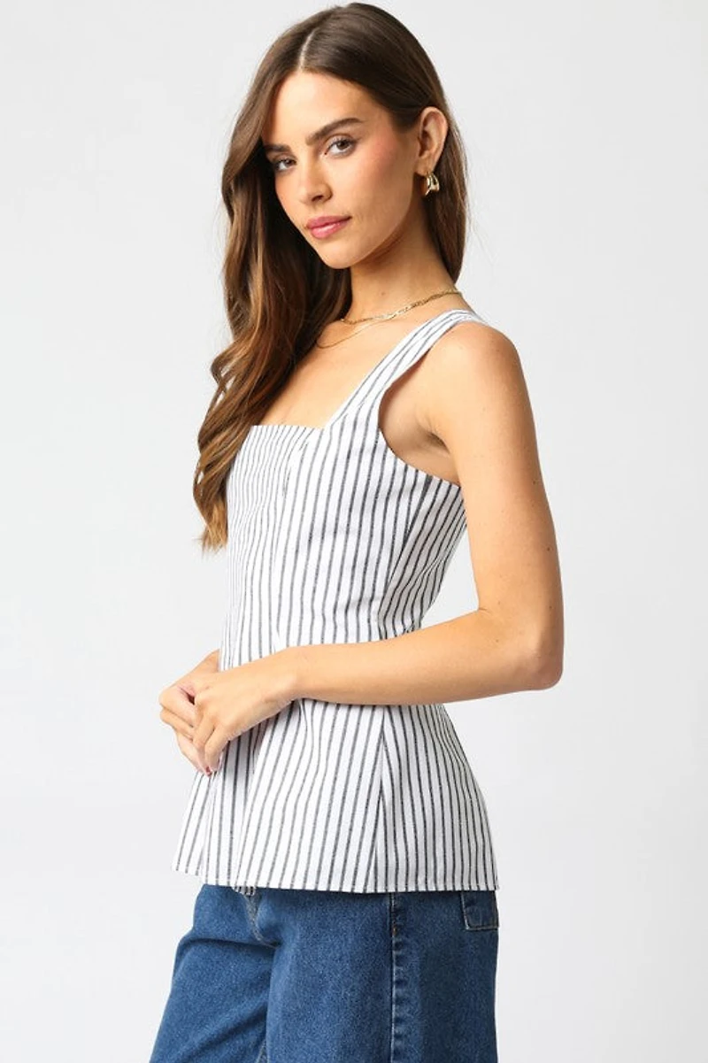 Black & White Stripe Top