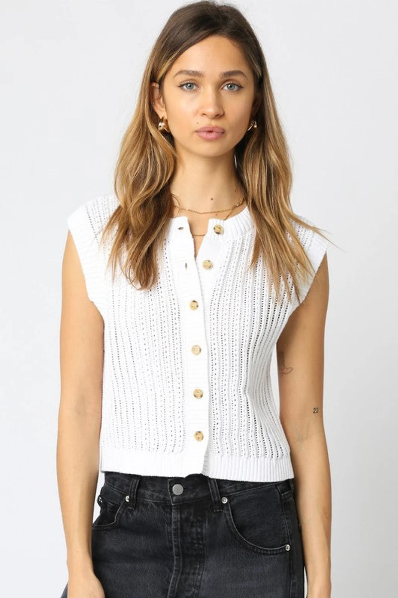 White Eliza Sweater Vest