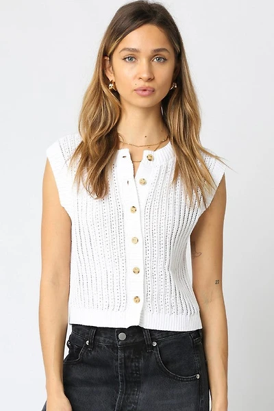 White Eliza Sweater Vest