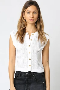 White Eliza Sweater Vest