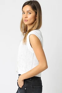 White Eliza Sweater Vest