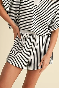 Knitted Striped Shirt and Pants Set