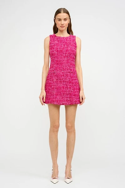 Colette Tweed Fuchsia Dress