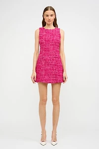 Colette Tweed Fuchsia Dress