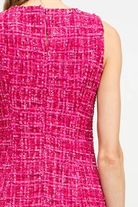 Colette Tweed Fuchsia Dress