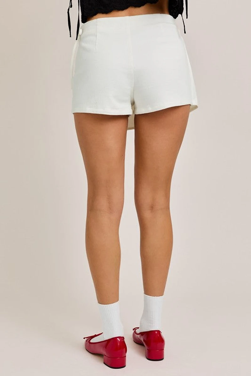 White Tie Side Skirt