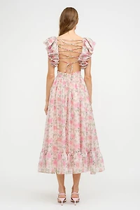 Floral Cut Out Maxi Dress