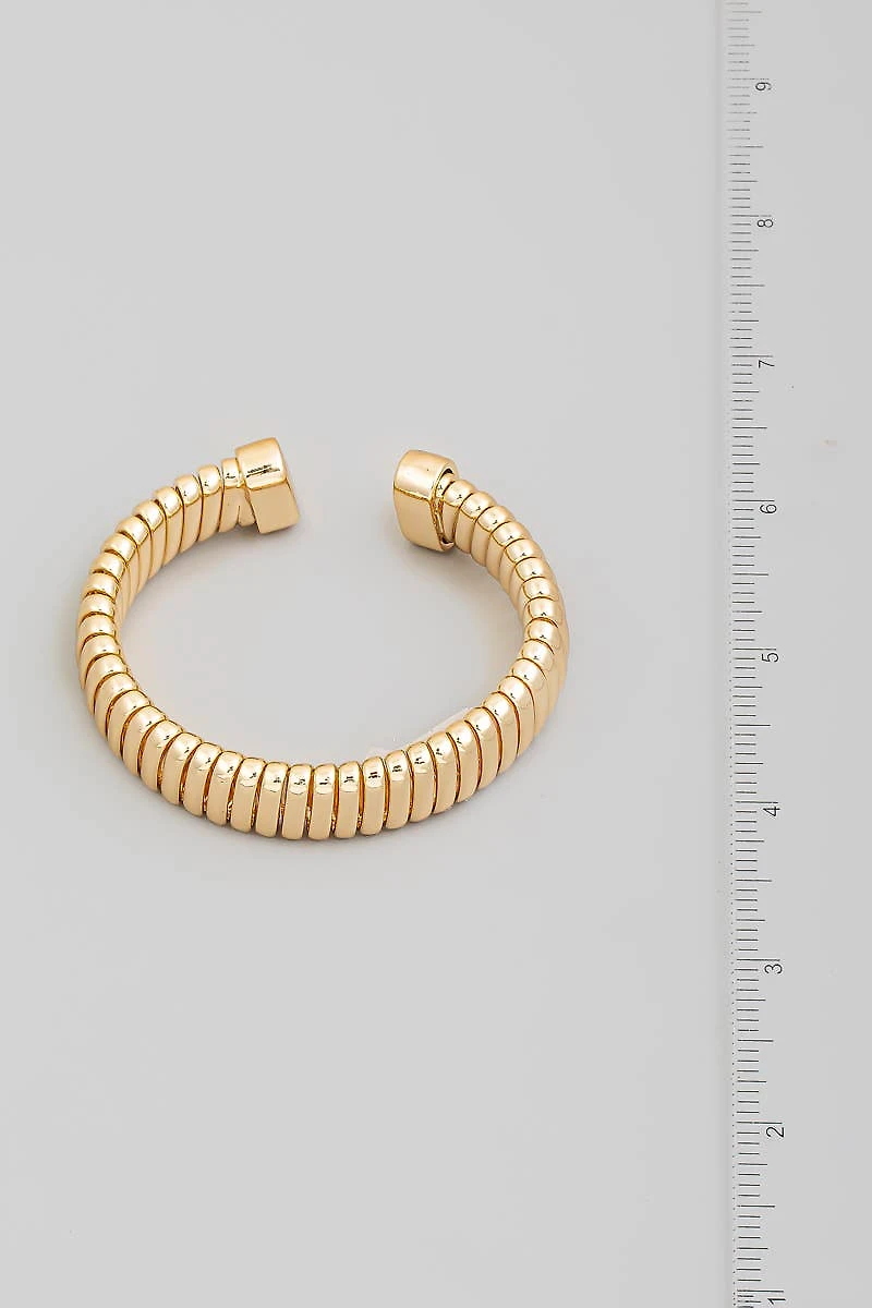Flat Metallic Coil Bracelet