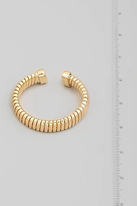 Flat Metallic Coil Bracelet