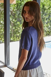 Navy Sweater Top