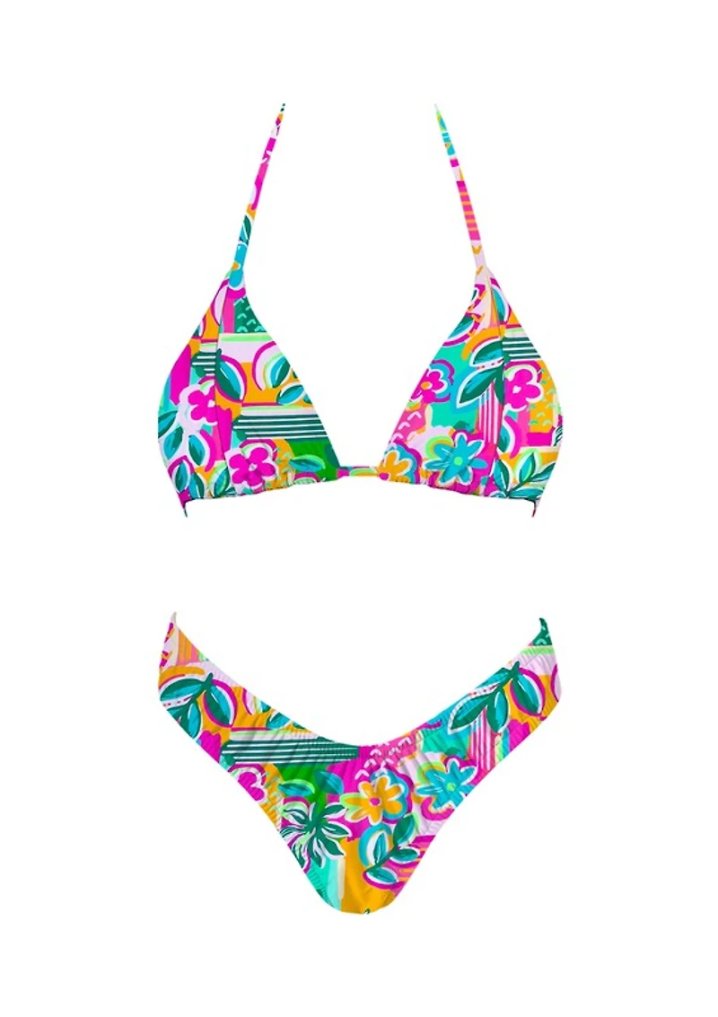 Tropical Print Bikini Set