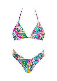 Tropical Print Bikini Set