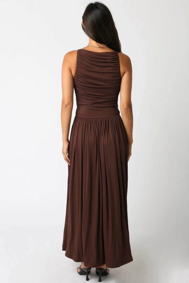 Dark Brown Leni Maxi Dress