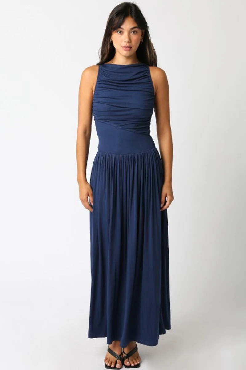 Navy Blue Leni Maxi Dress