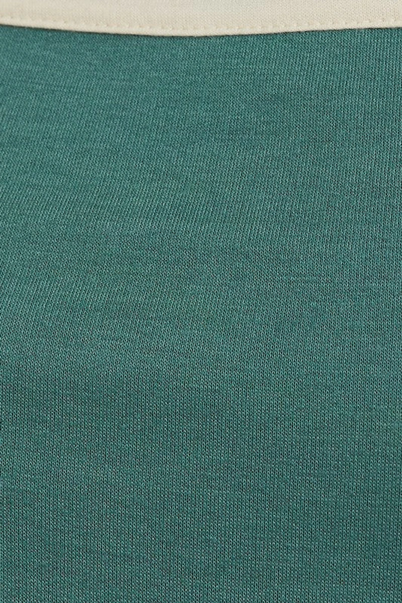 Teal Overlap Mini Dress