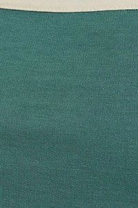 Teal Overlap Mini Dress