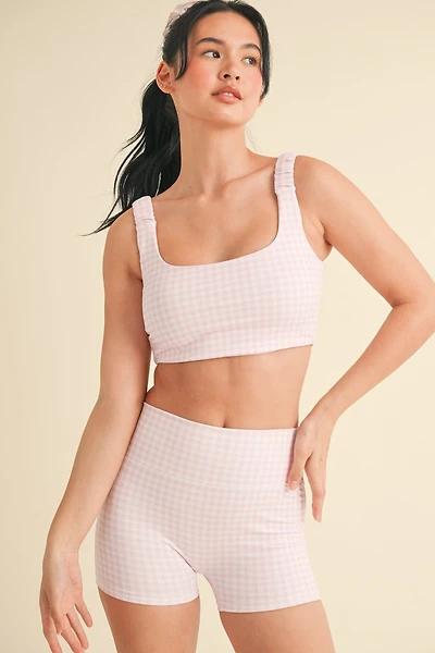 Gingham Print Bra Top