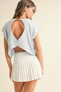 Cutout Back Layering Tee