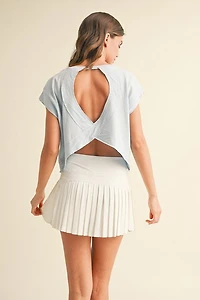 Cutout Back Layering Tee