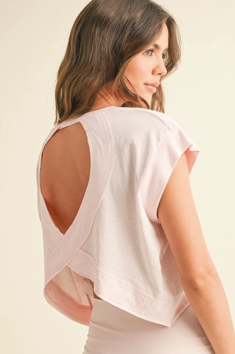 Cutout Back Layering Tee