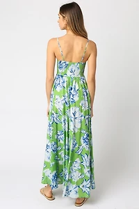 Green Floral Maxi Dress