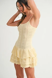 Bow Ruffle Mini Dress