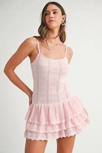 Bow Ruffle Mini Dress
