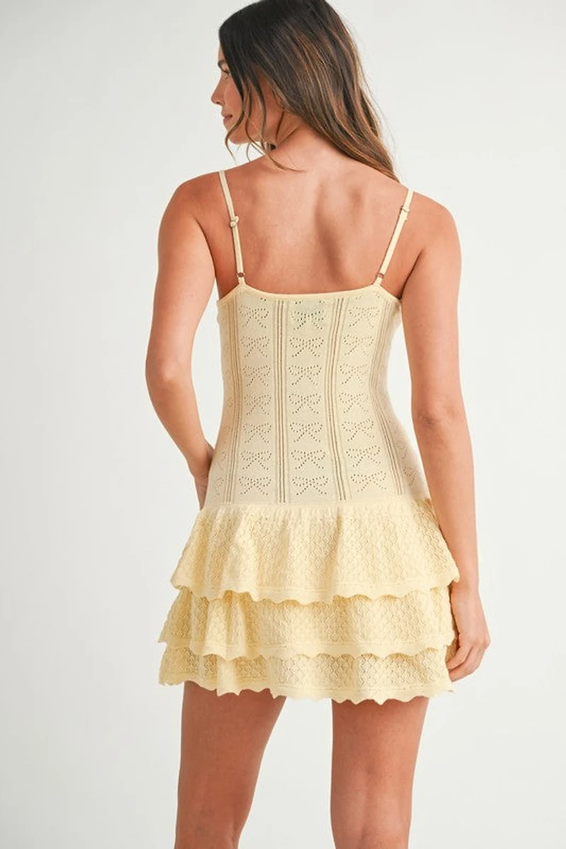Bow Ruffle Mini Dress