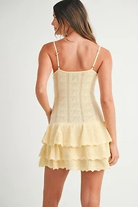 Bow Ruffle Mini Dress