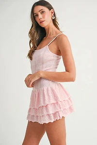 Bow Ruffle Mini Dress