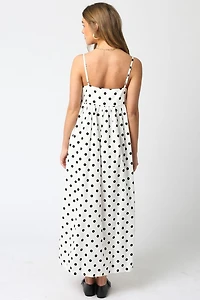 White & Black Polka Dot Dress