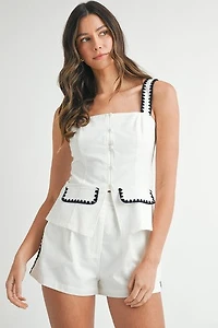 Oatmeal Embroidered Set