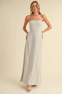 Striped Tie Back Maxi Dress
