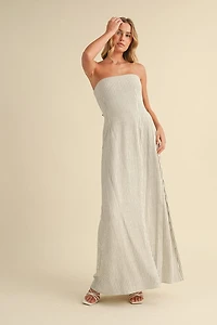 Striped Tie Back Maxi Dress