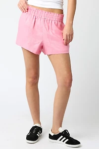 Pink Linen Shorts