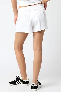 White Linen Shorts