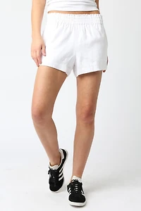 White Linen Shorts