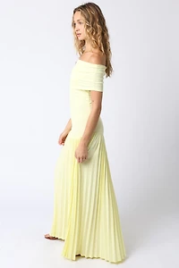 Elina Yellow Drop Waist Dress