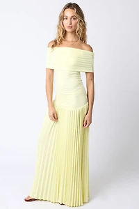 Elina Yellow Drop Waist Dress