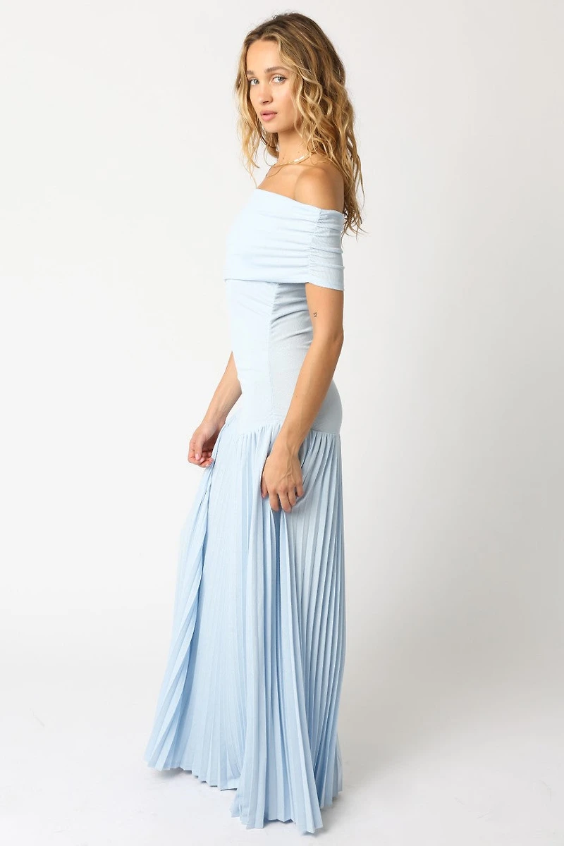 Elina Blue Drop Waist Dress