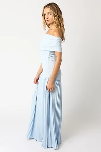 Elina Blue Drop Waist Dress