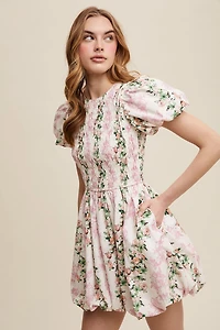 Pink Floral Bubble Dress
