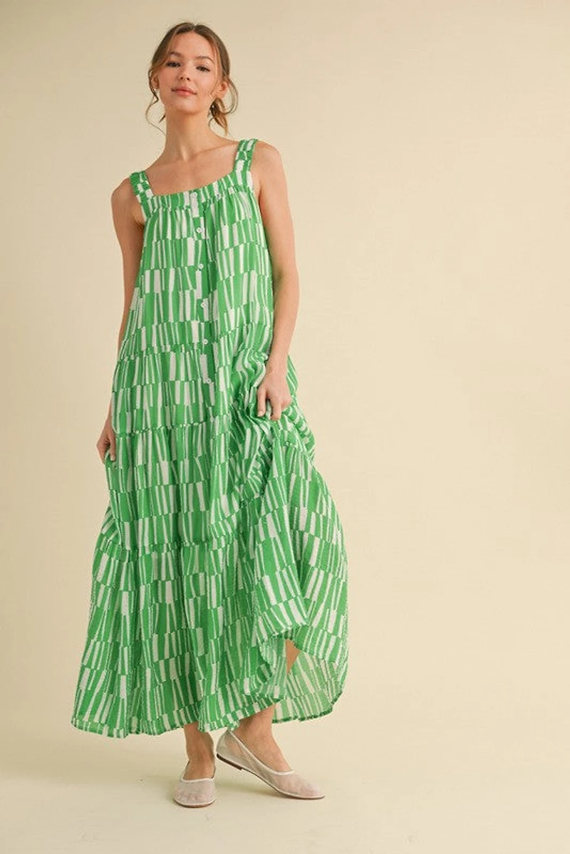 Green Button Down Sundress