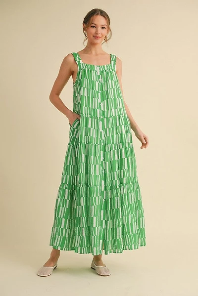 Green Button Down Sundress