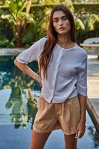 Oatmeal Kace Cardigan Top