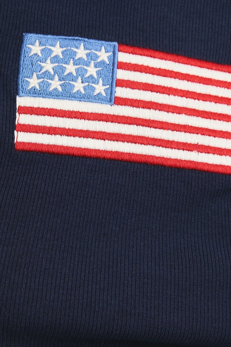 Navy American Flag Tee